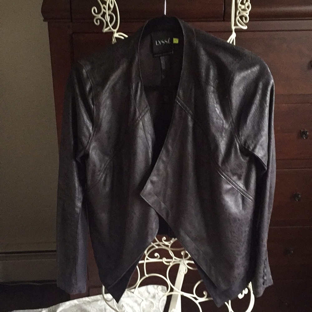 Lightweight faux leather jacket